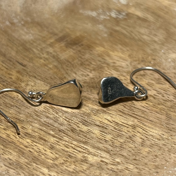 Black Ethiopian Opal Raw Form 925 Sterling Silver Earrings - Picture 10 of 11